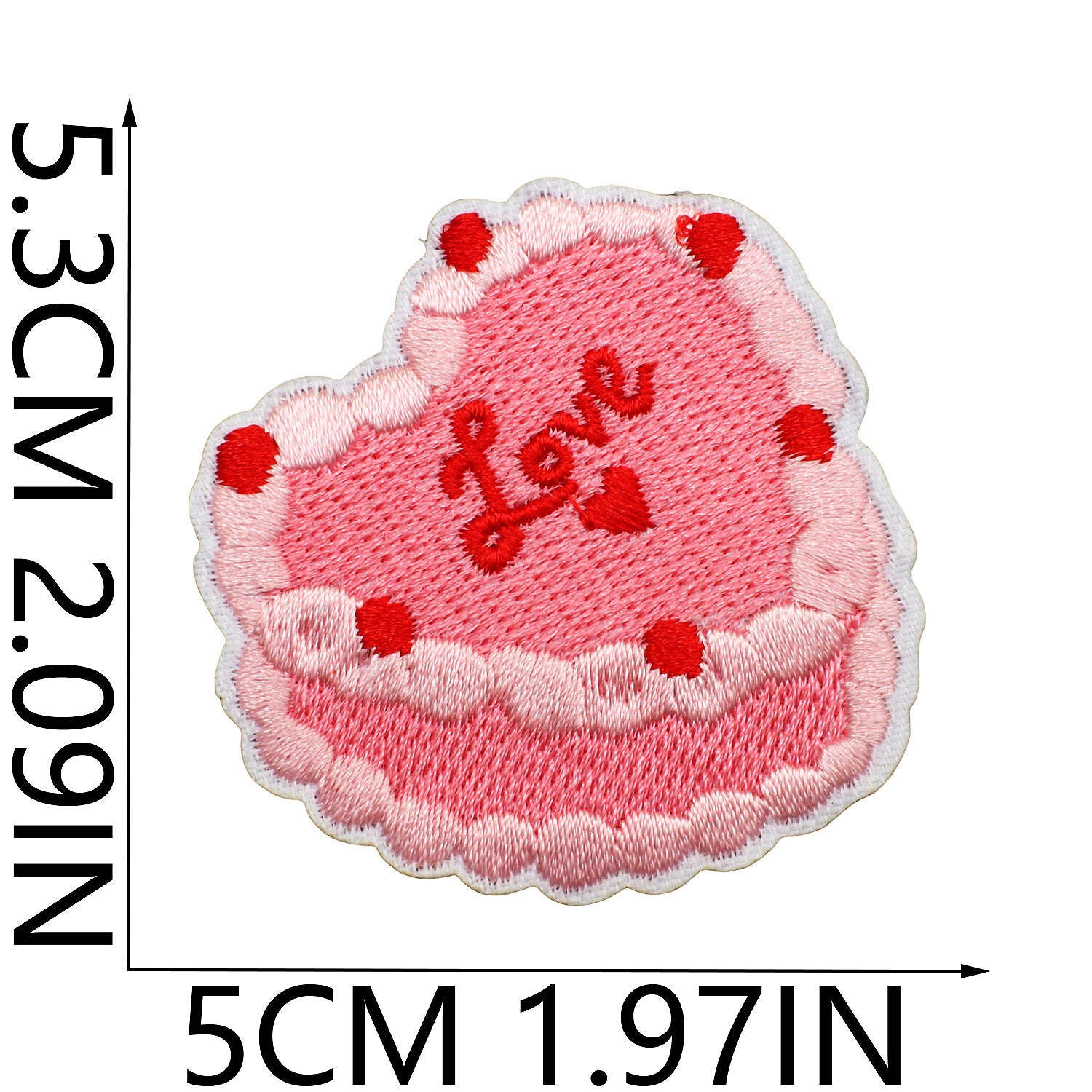 Wholesale Sweet Embroidered Cloth Sticker Valentine Bear Patch Sticker